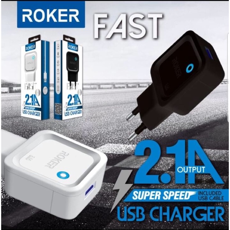 CHARGER ROKER RK-C01 LIGHTNING. MICRO. TYPE C 2.1A ORIGINAL