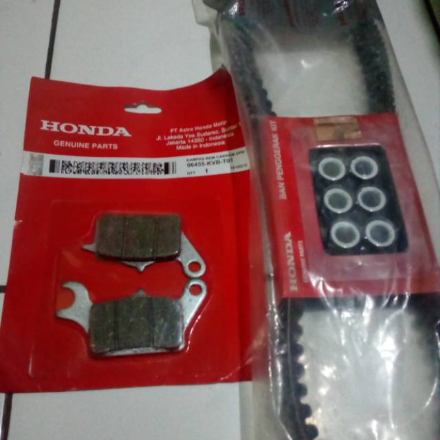 V-belt set roller paket honda vario 150 old k36 AHM original+ kampas rem depan