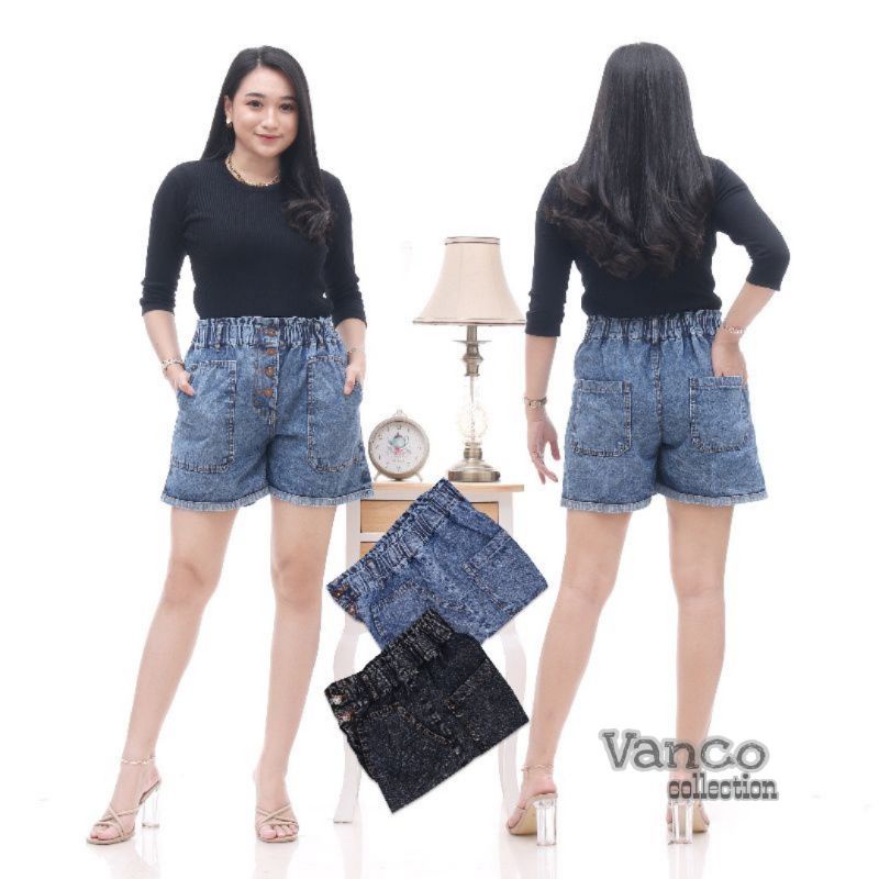 HOT PANTS KOREAN STYLE // HOTPANTS JEANS KANCING DEPAN // Celana Pendek Jeans Wanita // Hot Pant Jea