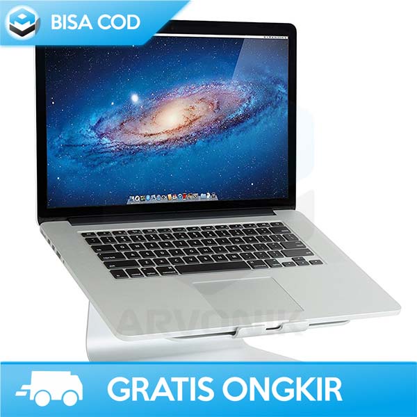 HOLDER STANDING LAPTOP DESAIN ERGONOMIS ALUMUNIUM ALLOY 2589 SILVER