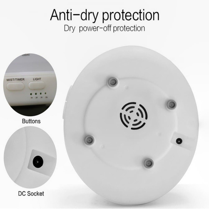 500ml Aromatherapy Air Humidifier Diffuser 7 Color 500ml + Remote Control - Tipe 910 Aroma Therapy difuser Pengharum udara ruangan