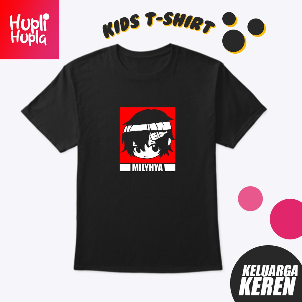 Kaos MilyHya Baju Distro Gamer Esport Team Youtuber Gaming Anak Bahan Katun Combed
