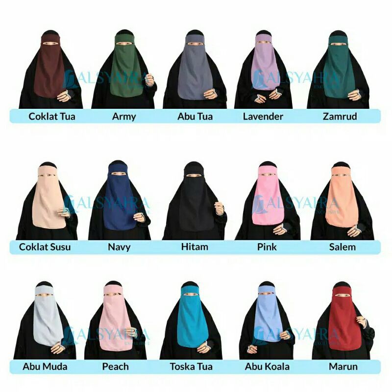 Niqab Bandana Wolfis Premium Tanpa Label Alsyahra Exclusive