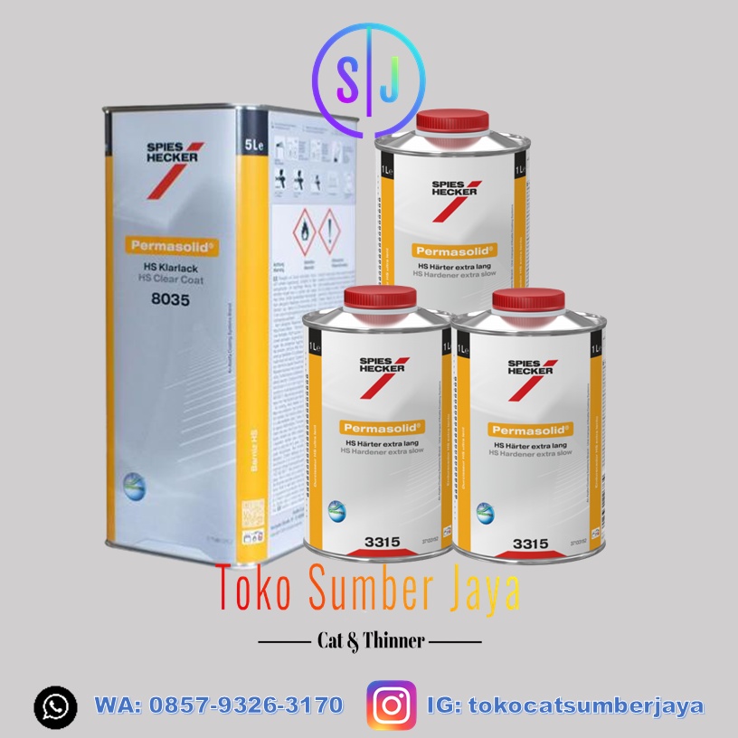 Spies Hecker HS Clear 8035 5L dan Hardener 3315 3L