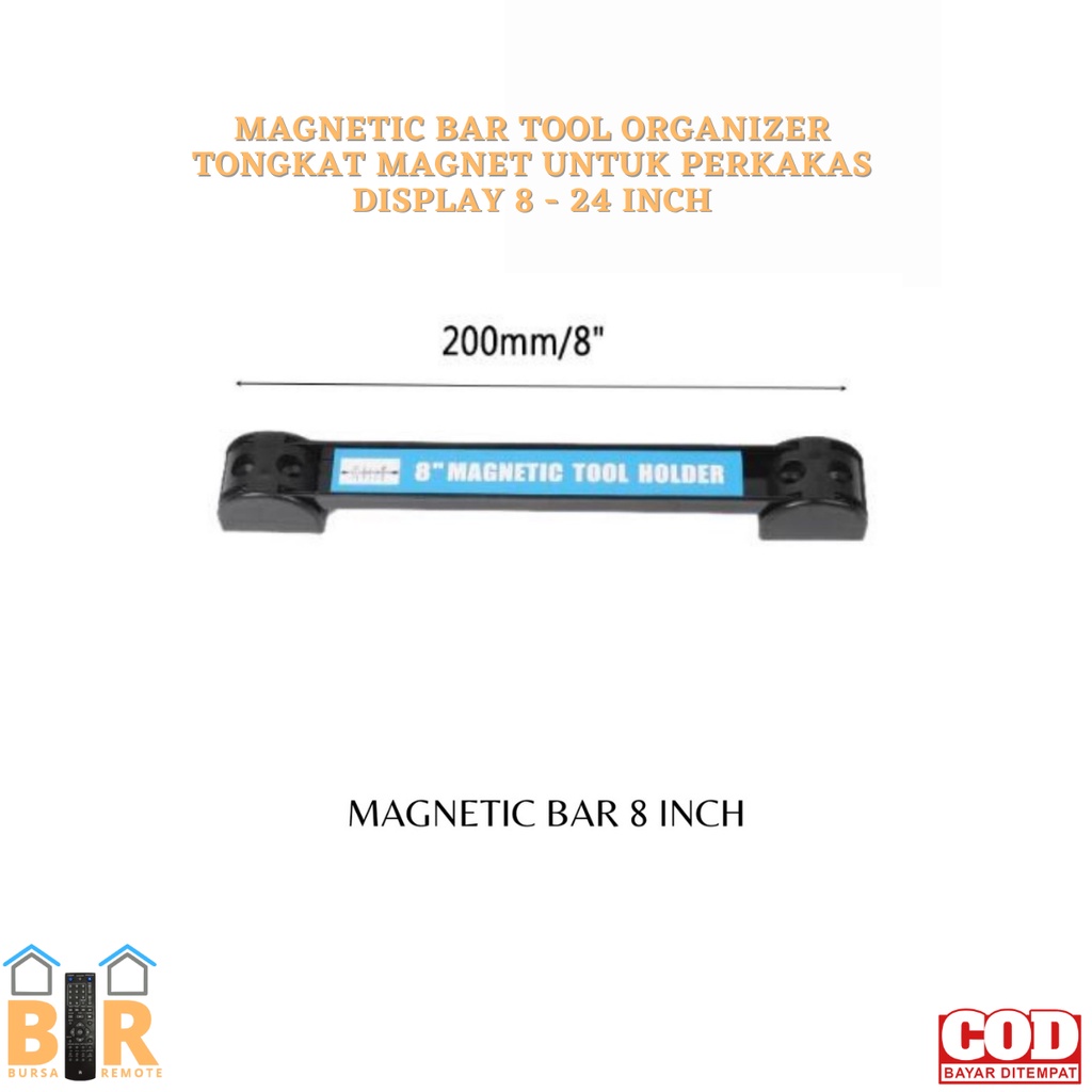 Magnet Untuk Perkakas Display Magnetic BAR Tool Organizer Tongkat  8-24inch