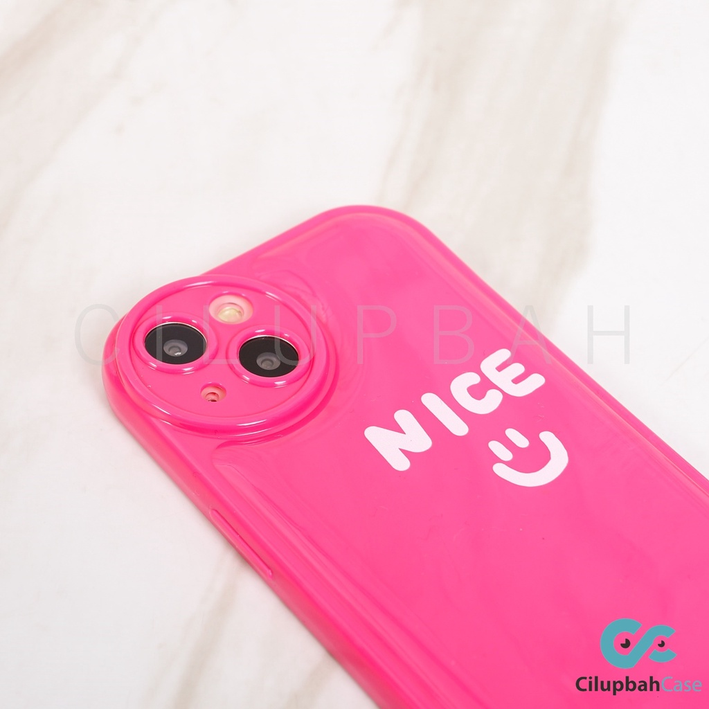 Nice Smile Pink SoftCase for iPhone 7 8 PLUS XR X XS MAX 11 12 13 MINI PROMAX