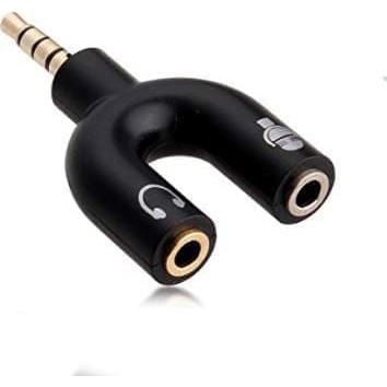 Audio Splitter U Shape Male to Dual Female Jack 3.5mm