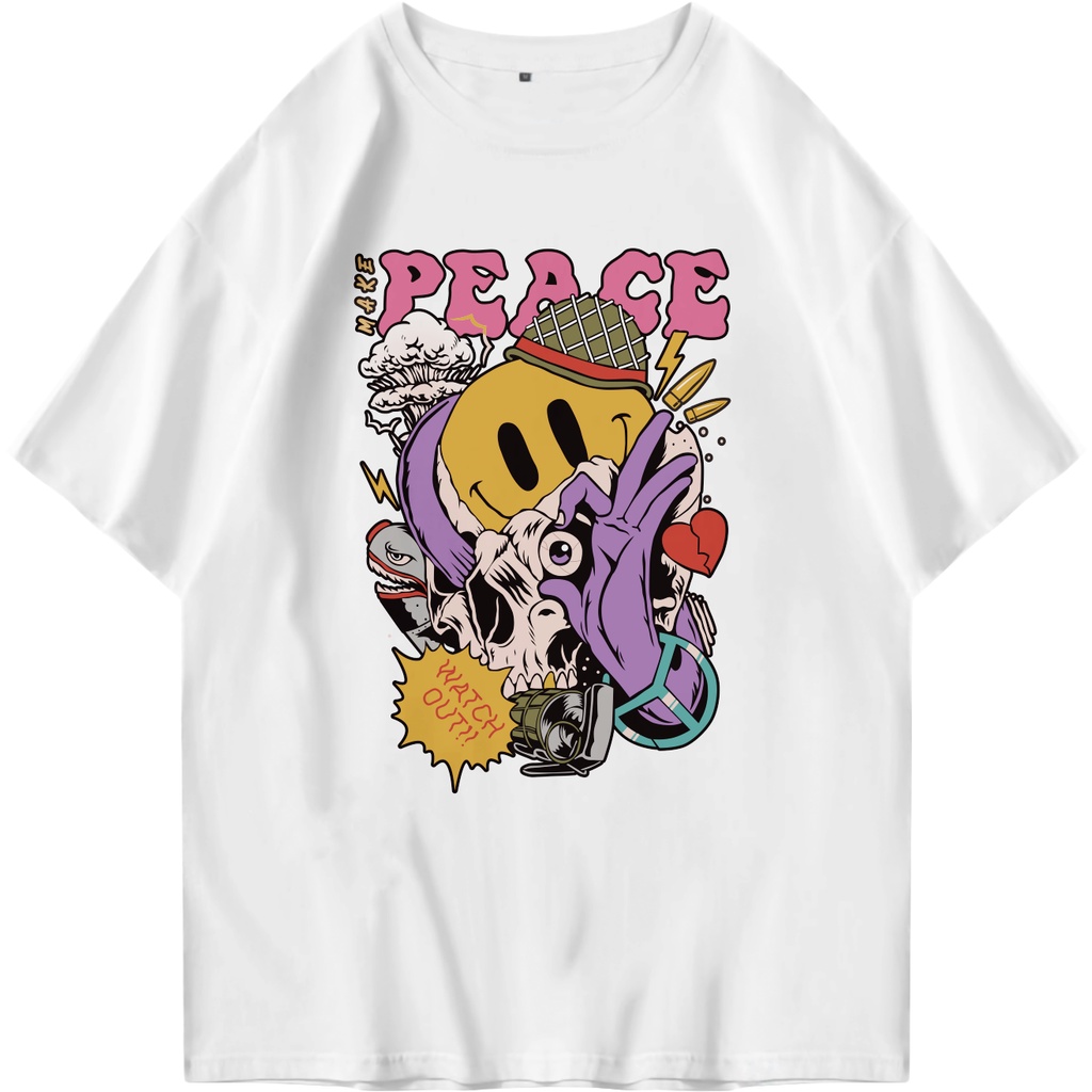 Firstlast Oversized Tshirt Peace | Kaos Oversize Pria dan Wanita