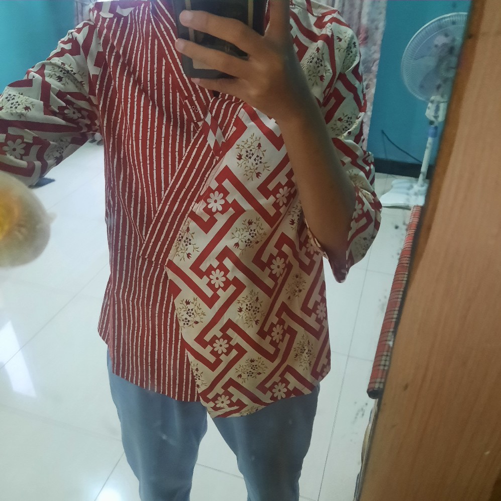 Mety Top Standar / Jumbo / Super Jumbo- Atasan Batik Jumbo Wanita Blouse Wanita / 262