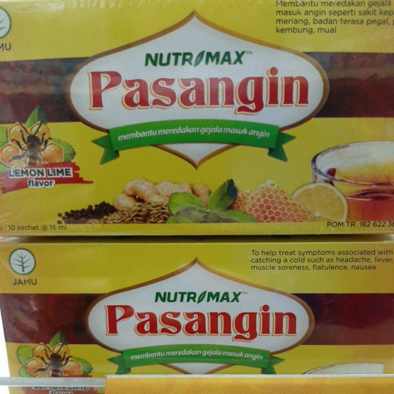 

Nutrimax Pasangin | 1 box isi 10 sachet @15mL | Membantu Meredakan Gejala Masuk Angin