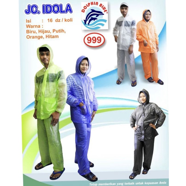 Jas Hujan Jaket Celana Idola Dolphin Blue