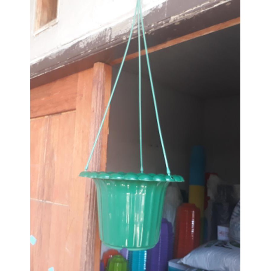 pot bunga gantung mawar HIJAU Hijau