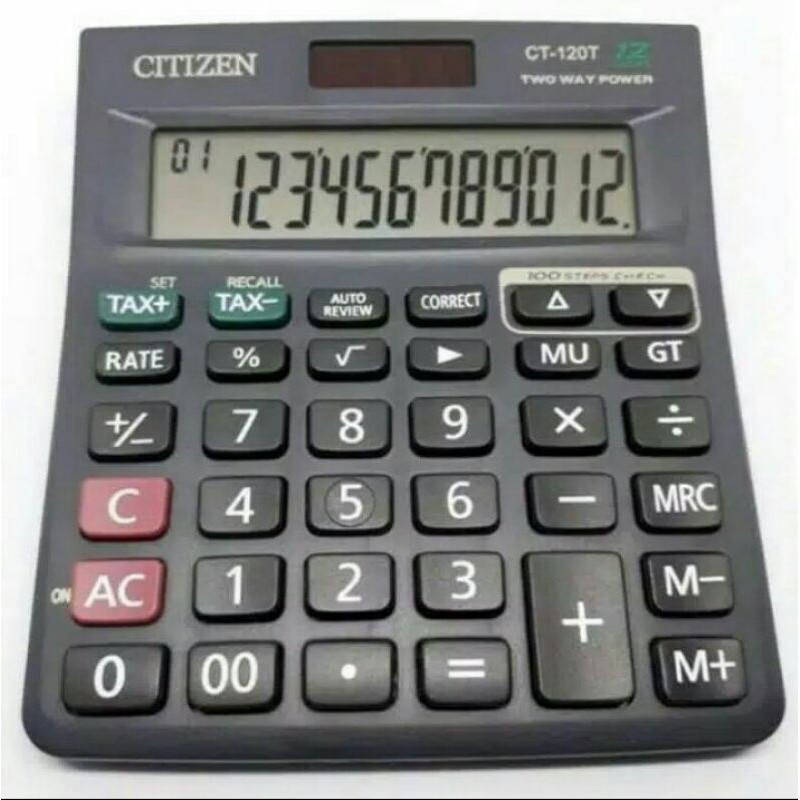 

kalkulator CT-120T ukuran besar citizen 12 Digit 112 STep
