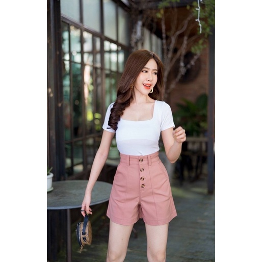 CELANA PENDEK TON BEWRY VARIASI KANCING 4 IMPORT BANGKOK/HOTPANTS HIGHWAIST BANGKOK(CLBRY023)