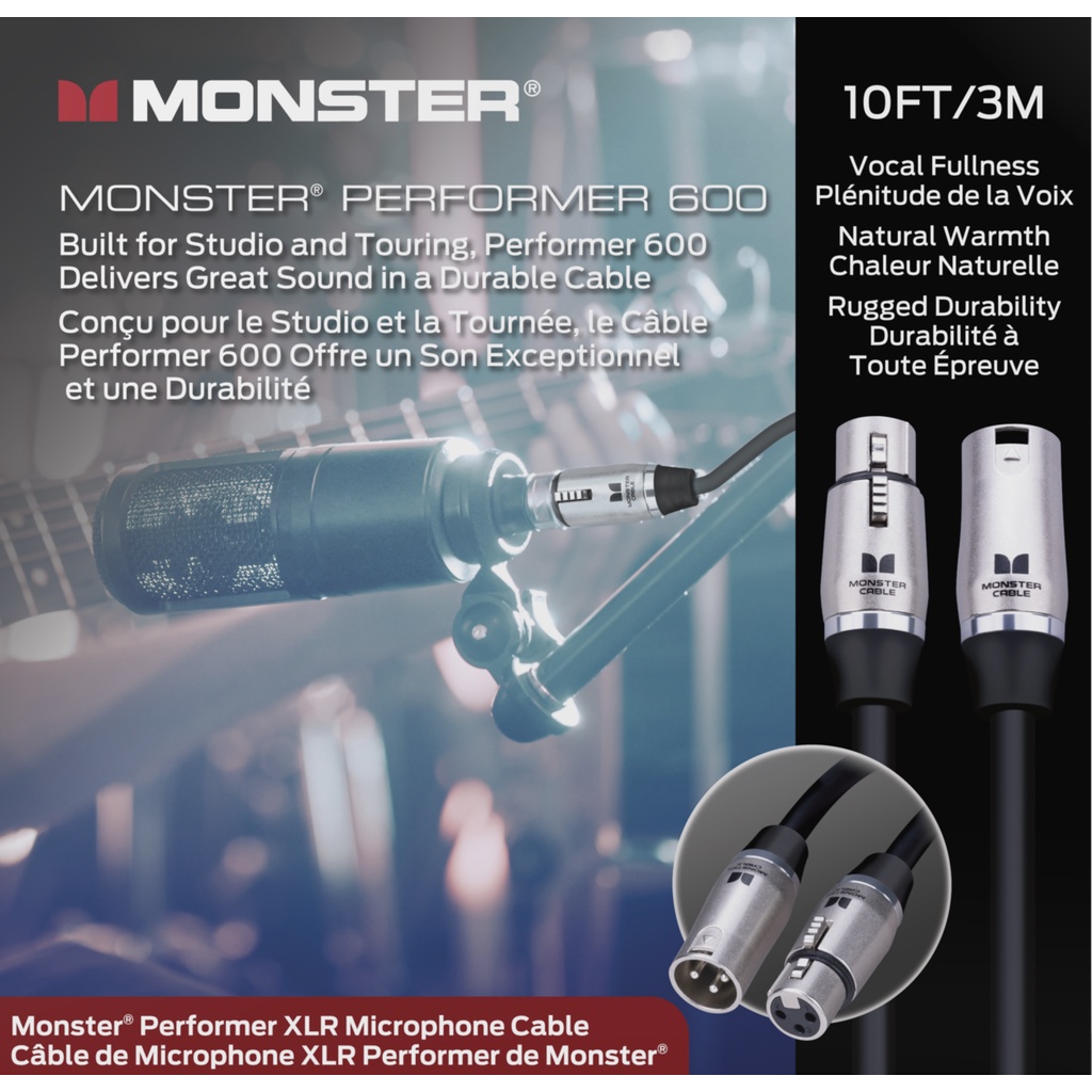 Monster Prolink Performer 600 10 ft Microphone Cable