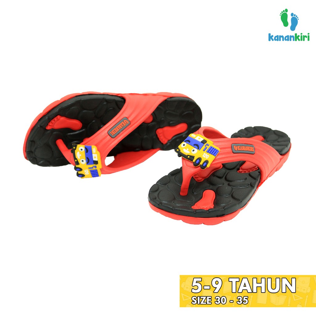 

Kanan Kiri - Sandal Anak Laki Umur 5-8 tahun Sandal Jepit Lucu Tayo Bus B38