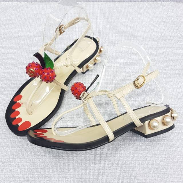 Sandal gucci hatsumomo cherry | Shopee 