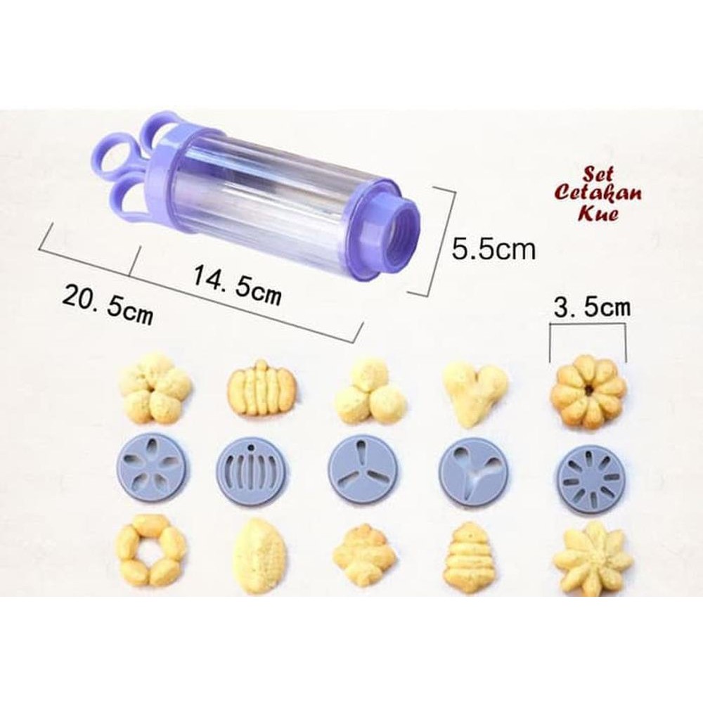 Unik Set Cetakan Kue Semprit Kering Snack Maker Isi 10 Motif Cetakan dan 8 Cone Murah Murah