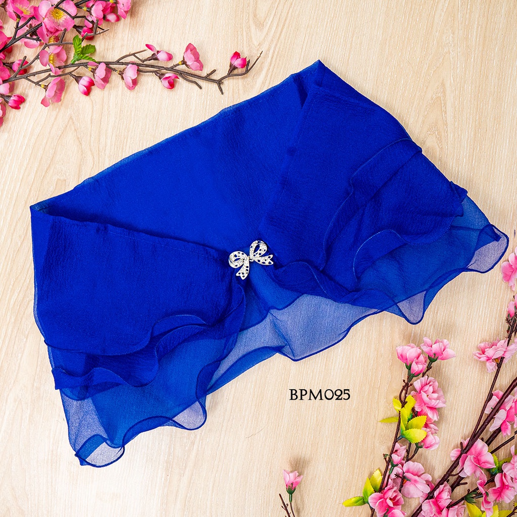 [NEW MODEL] BOLERO WANITA AKSESORIS PESTA WEDDING CARDIGAN BIRU BPM025