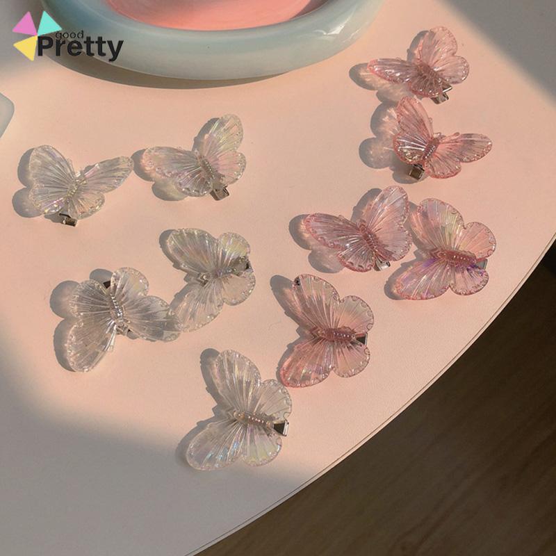 Butterfly Jepit Rambut Bentuk Kupu-Kupu Warna-Warni Bahan Metal Untuk Anak Perempuan - PD