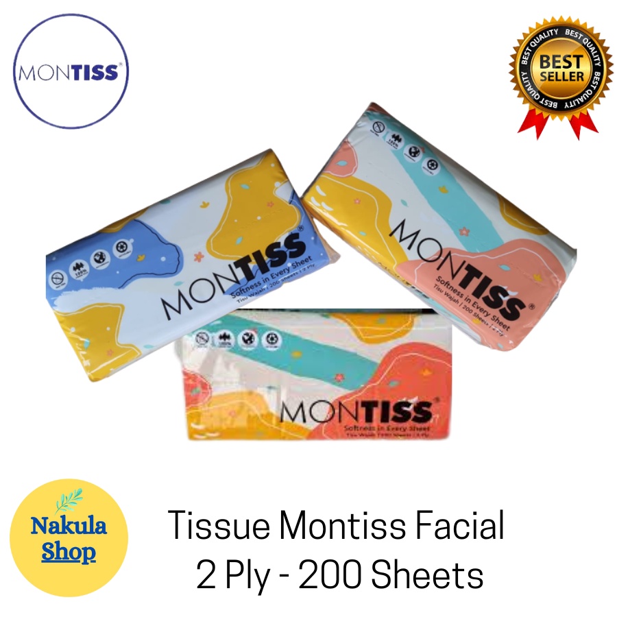 Tissue Tisu Montiss Facial 200 Sheets - 2 Ply