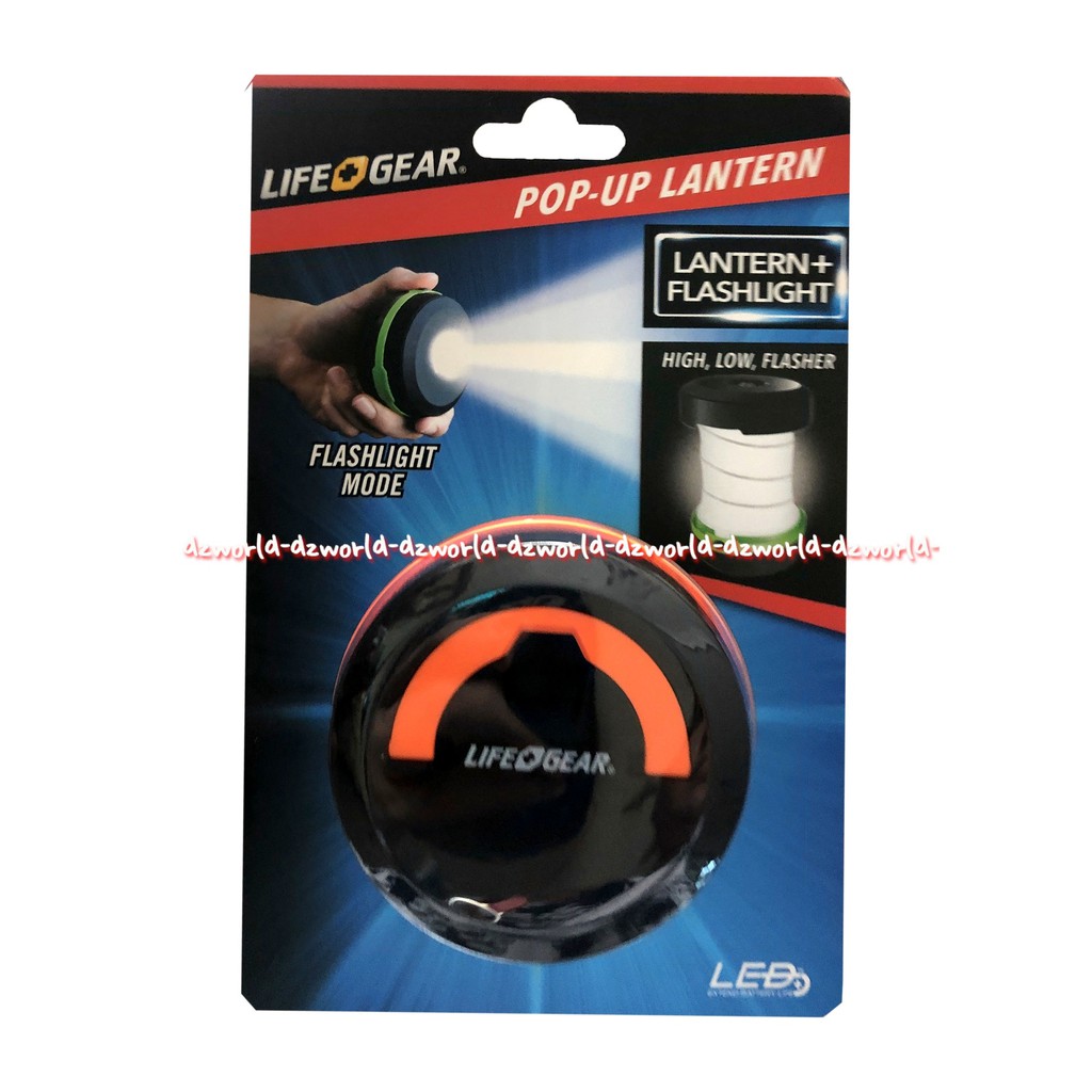 Life Gear Pop Up Latern Flash Light Lampu Senter Lipat Travelling Camping