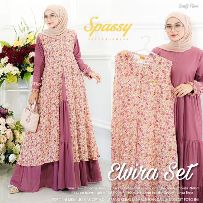 Elvira set Elvira #2 Set By Spassy Genus Set Maxy Gamis Dress Maxy Setelan Wanita Terbaru