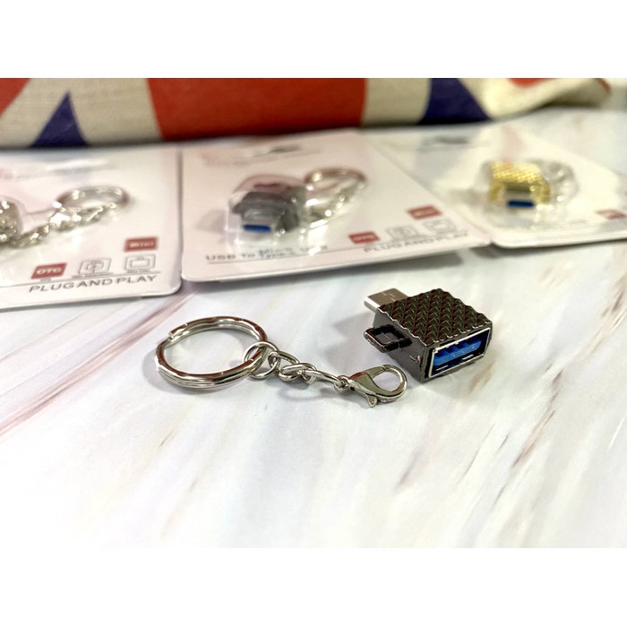 JY-920 Keychain OTG USB Female to Type C Male Adapter Otg Type c