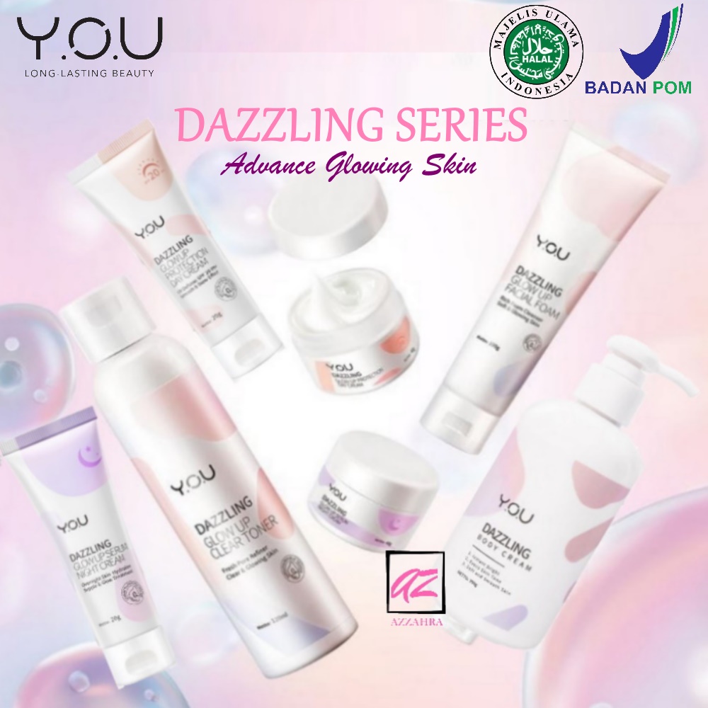 YOU Skincare YOU Dazzling Glow Up Series | Facial Foam | Toner | Day &amp; Night 20 40 | Tone Up | Body Cream