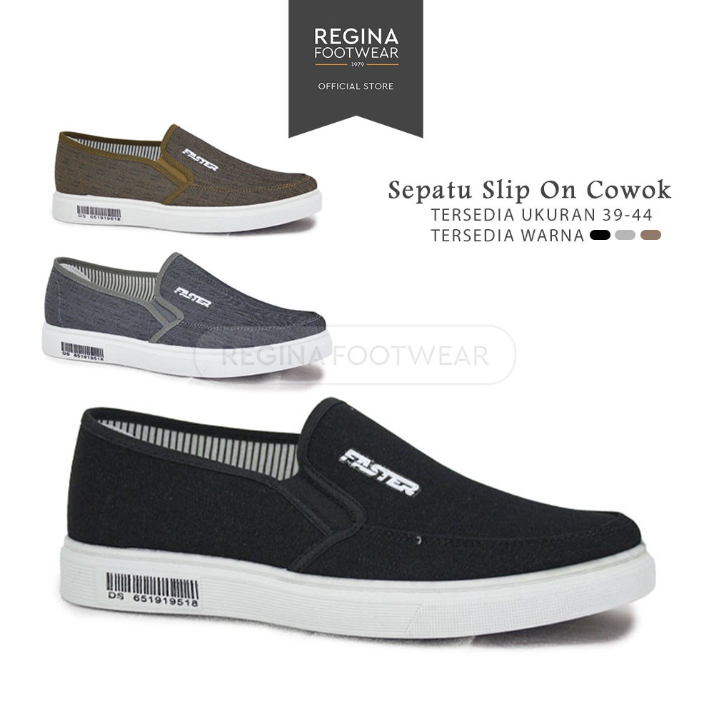 Sepatu Sneakers Slip On Casual Pria  2104-1232 Size 39-44