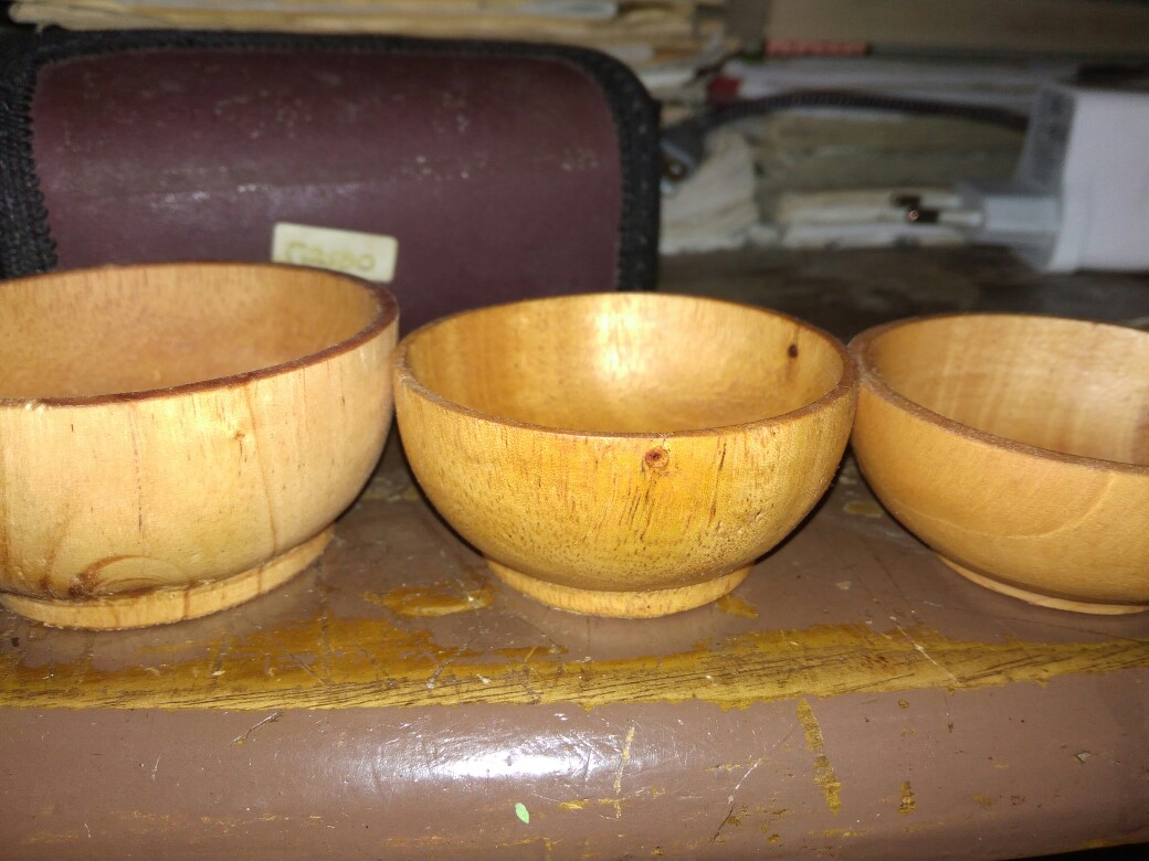 Paket 20 Pcs Mangkok Sambel Kayu Mahoni 6 Cm