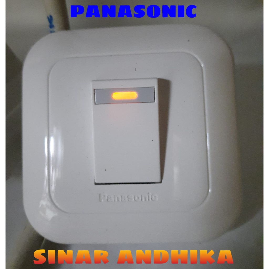 SAKLAR ENGKEL KECIL INDIKATOR PUTIH PANASONIC WEJ 78019+WEJ 5571