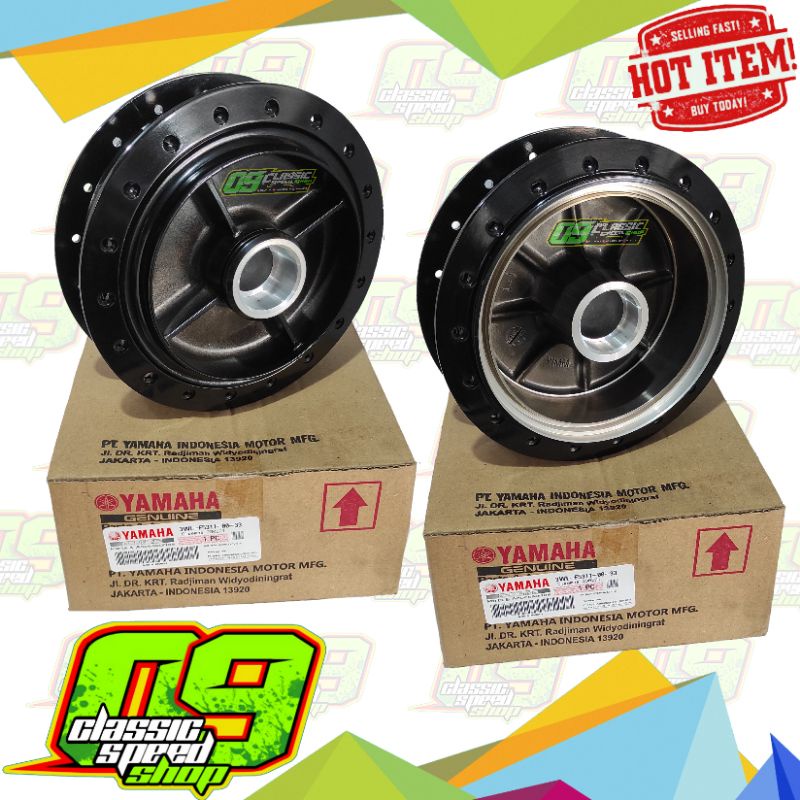 Tromol Belakang Yamaha Rx King Original hitam / Silver