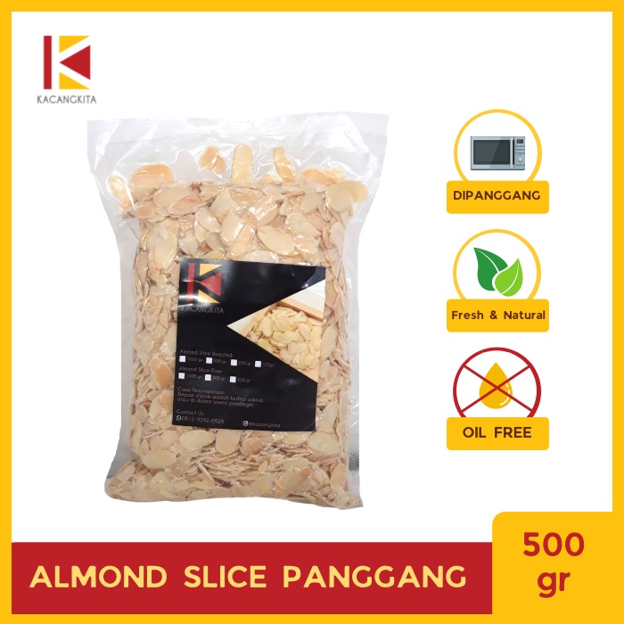 

Almond Slice Roasted / Kacang Almond Slice Panggang Blue Diamond 500gr