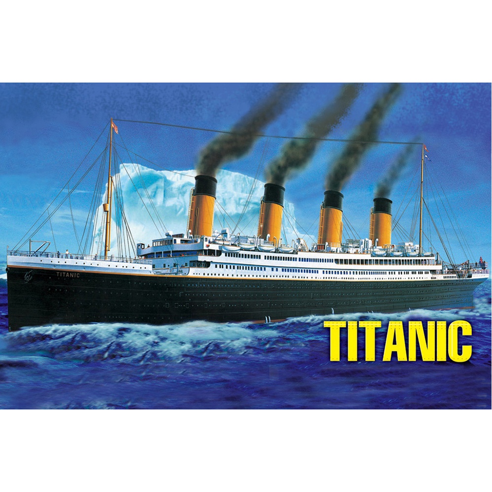 Model Kit miniatur kapal RMS Titanic Hobby Boss 48 cm 1:550