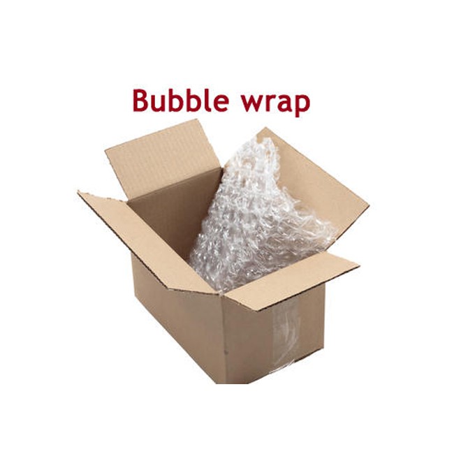 packing kardus dan bubble wrap tambahan