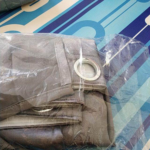 Gorden Blackout Premium Abu Tua Abu Muda 6 Gelmbung 12 Lubang Smokring Silver L 100×200 T