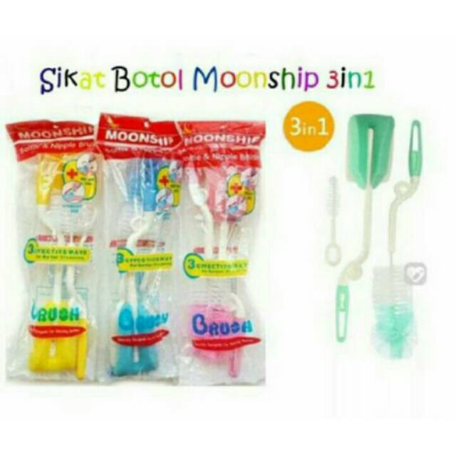 Sikat Botol Moonship 3in1 Rotary