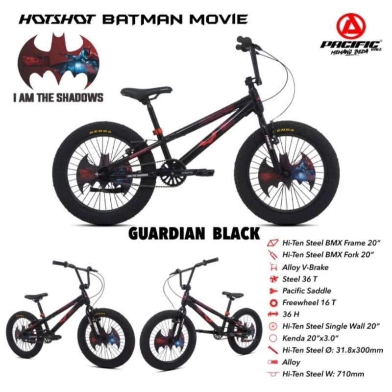 Sepeda anak BMX 20 Inch Pacific Hotshot Batman Movie