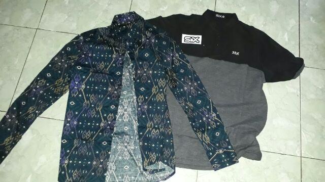 Freypv 8007 Slimfit Long Batik Songket M-l Kemeja Batik