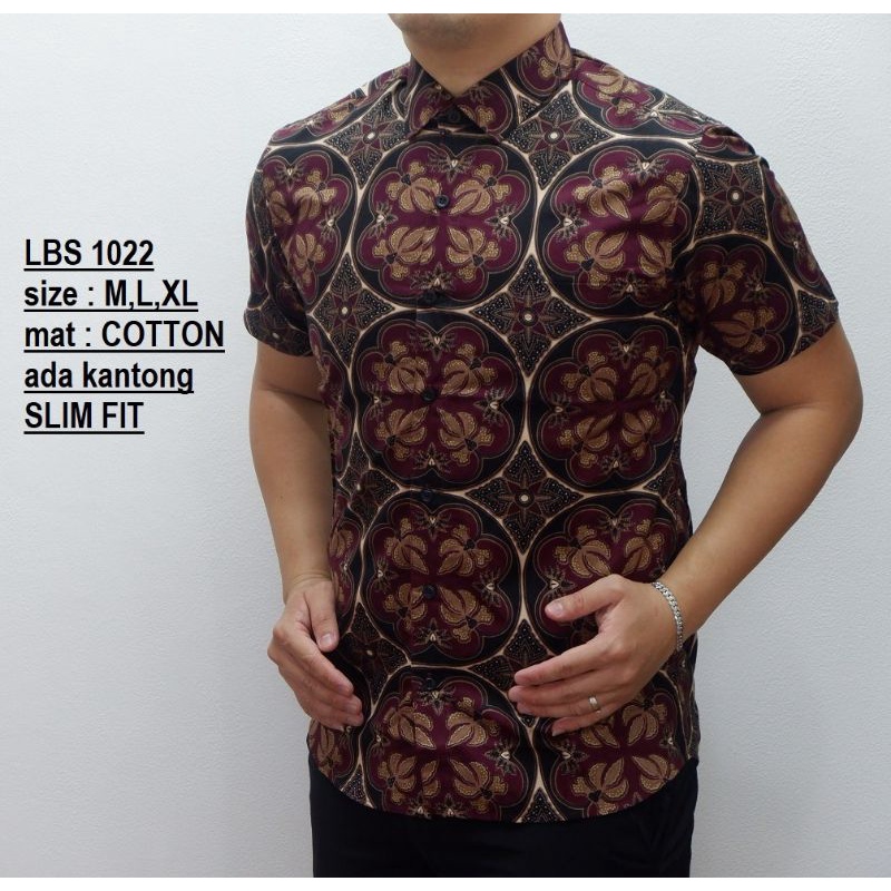 BAJU BATIK PRIA // BATIK COWOK // BATIK SLIMFIT / BATIK MODERN // BATIK PREMIUM LBS 357