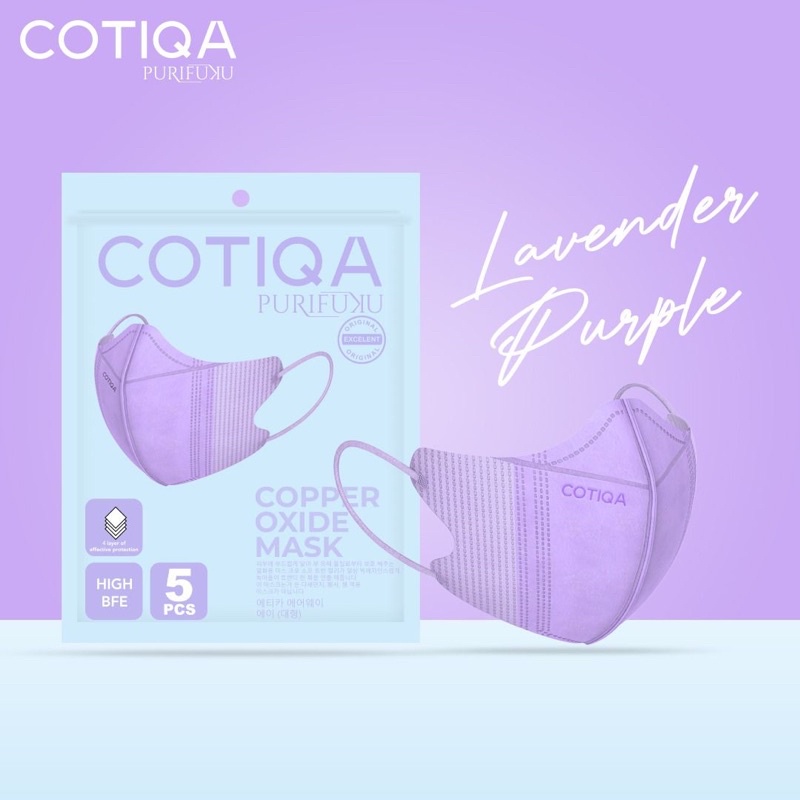 Masker Duckbill Cotiqa 4 Ply - Tebal Masker model Sensi