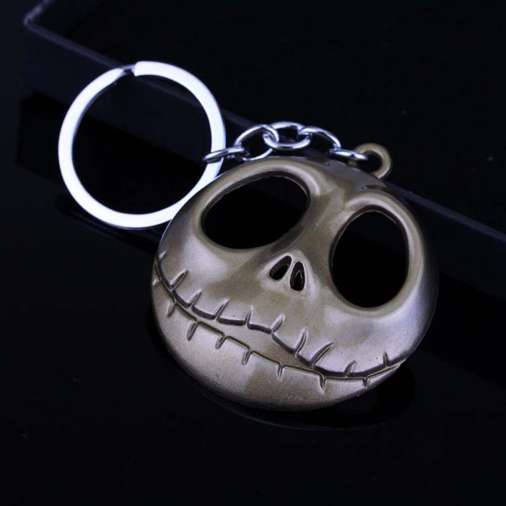 【 ELEGANT 】 Gantungan Kunci Masker Tengkorak Hadiah Perhiasan Hadiah Halloween Charm The Nightmare Before Christmas Key Holder Jack Gantungan Kunci Mobil