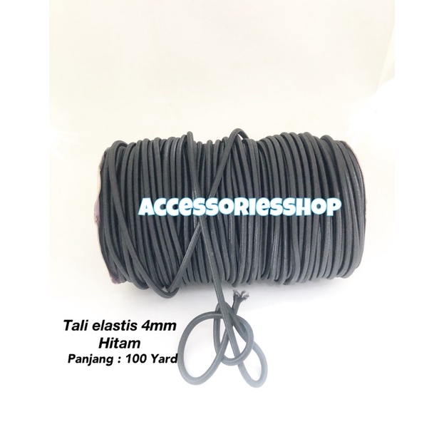 

Tali karet elastis 4mm HITAM - 1 Roll
