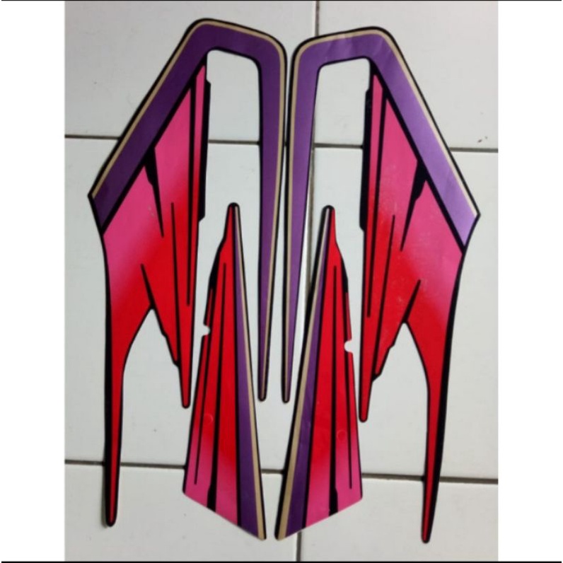 Striping stiker Lis RX king tahun 1995 Merah