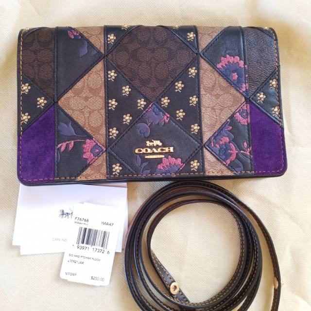 Preloved coach foldover patchwork