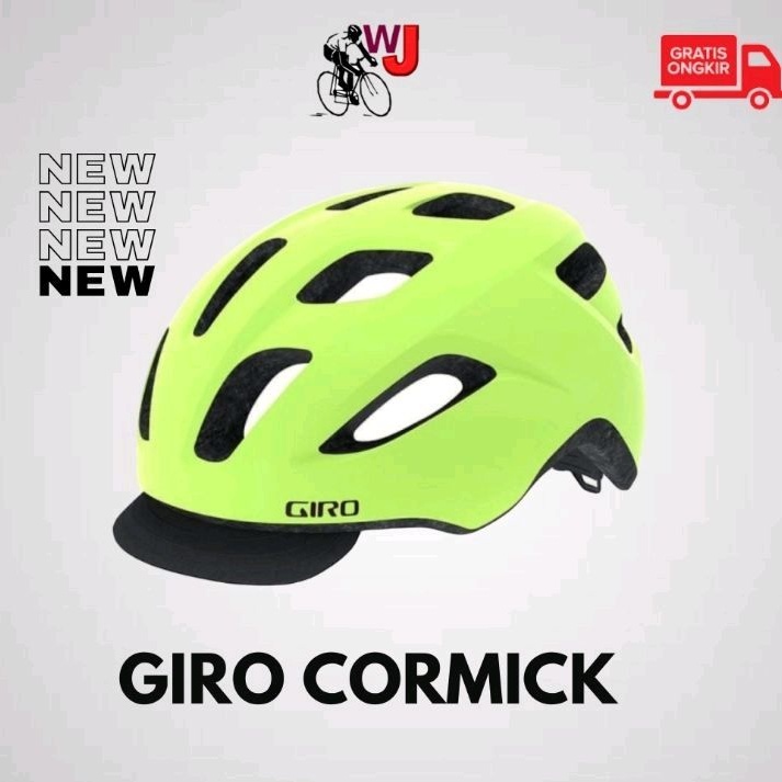 HELM GIRO CORMICK HELMET ROADBIKE SEPEDA BALAP ORIGINAL NEON YELLOW