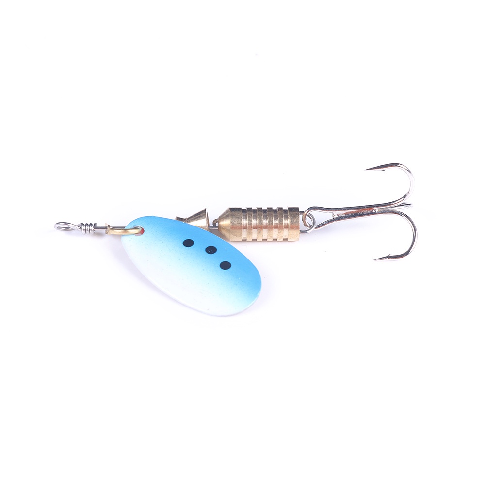 Hengjia 5pcs/Box Umpan Pancing Fishing Lure Alat Pancing Metal Spinner bait 4.5cm 5.2g Dengan Kail Treble Hook Fishing Set