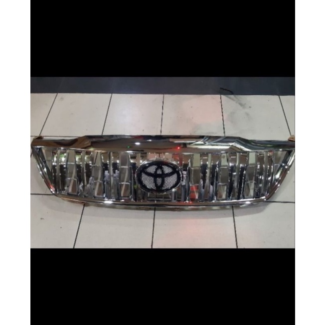 GRIL DEPAN FORTUNER GRILL GRAND FORTUNER 2012 2013 2014 2015 MODEL PRADO FULL CHROME + LOGO