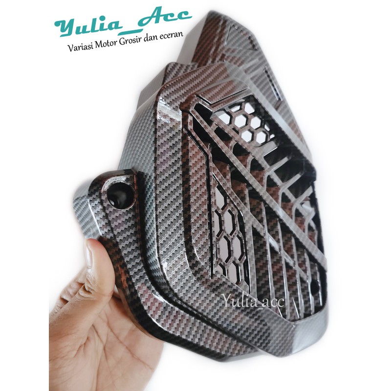 Cover Radiator PCX 150 Lokal Carbon Tutup Radiator Carbon PCX 150 Lokal Cover Radiator Carbon PCX